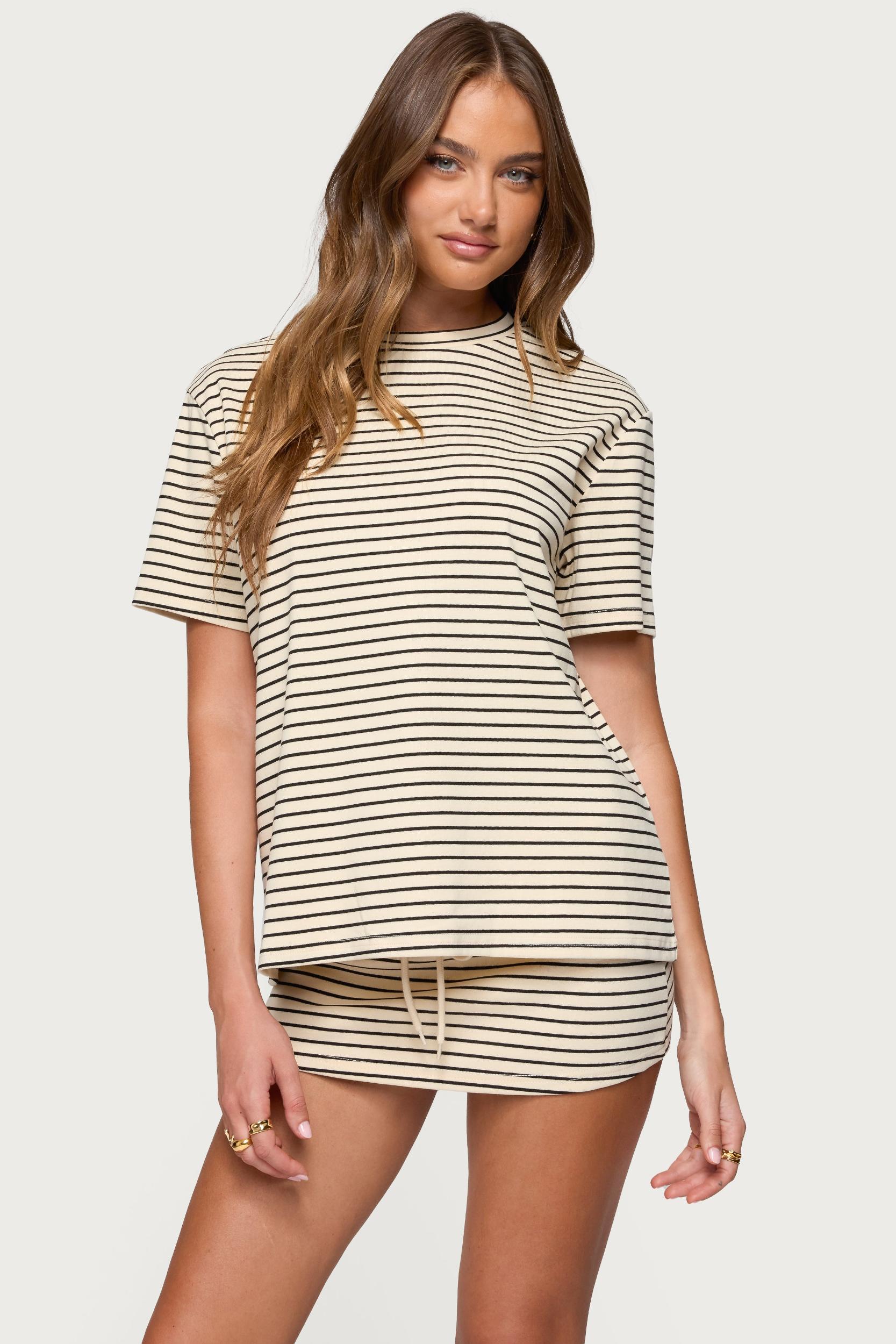Brena Striped Mini Skort Product Image