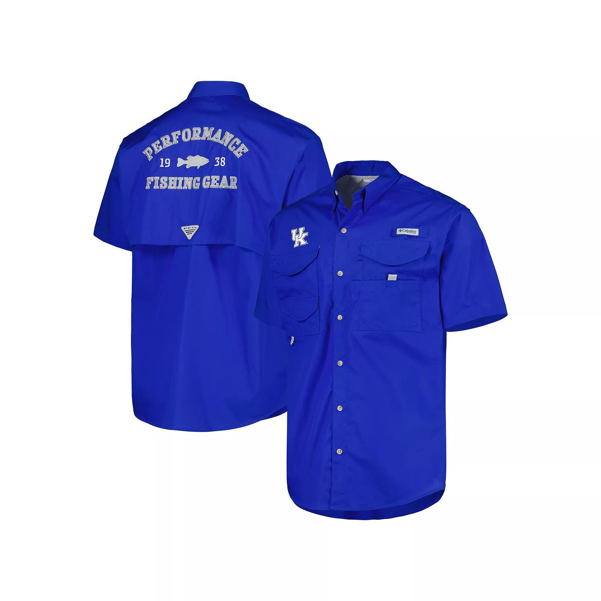 Men's Columbia Royal Kentucky Wildcats Bonehead Button-Up Shirt, Size: XL, Blue Product Image