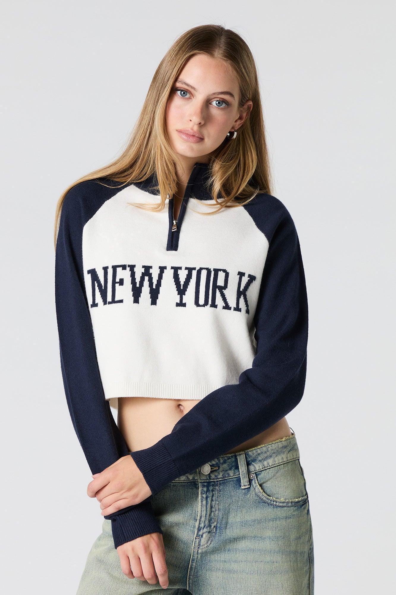 City Raglan Knit Quarter Zip Sweater Female Product Image