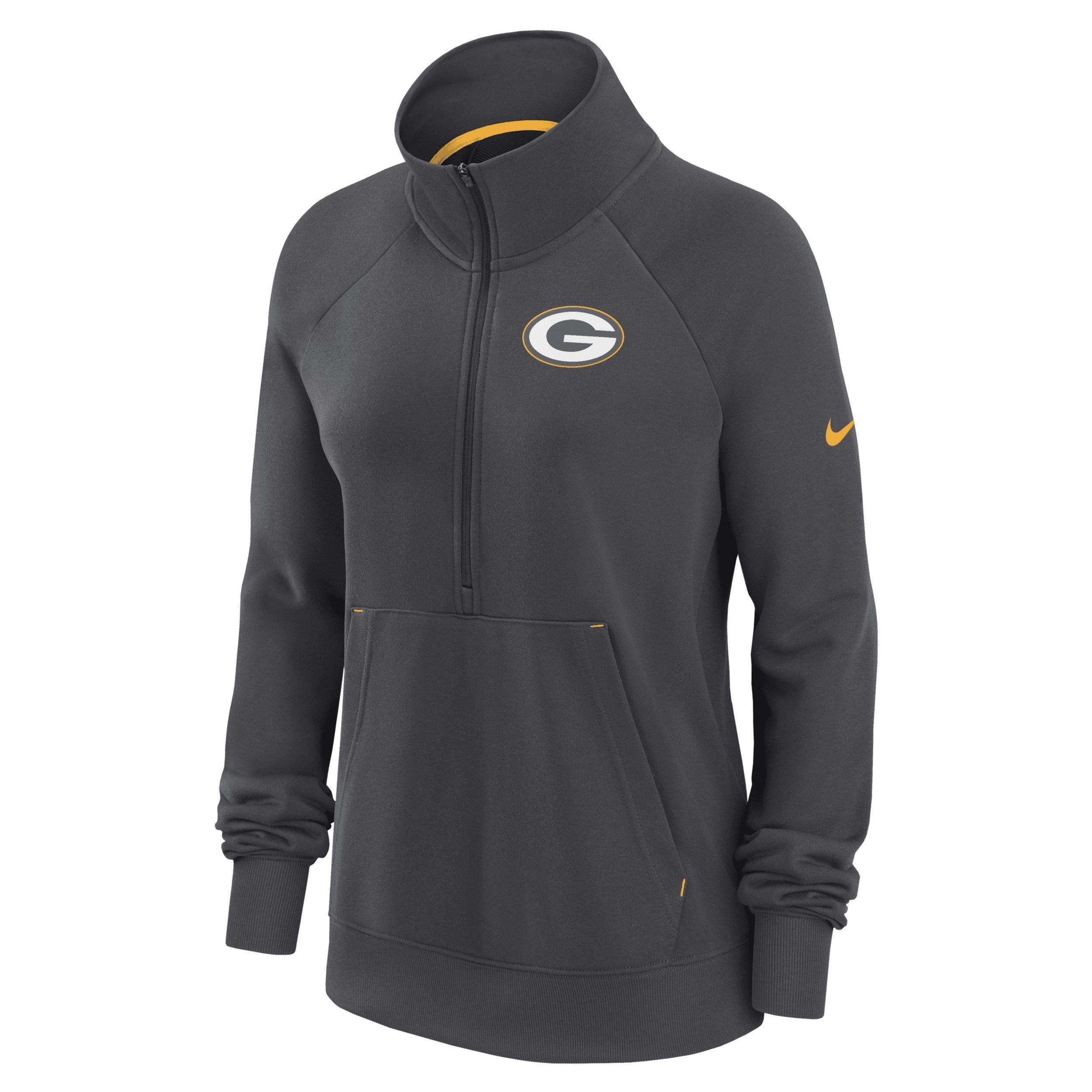 Women's Nike Charcoal Washington Commanders Premium Raglan Performance Half-Zip Sweatshirt, Size: 2XL, Wft Charco Product Image