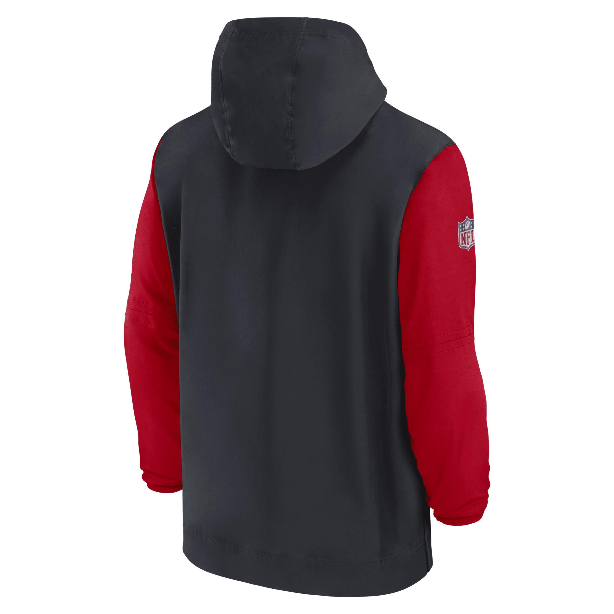New York Giants Sideline Pre-Game Player Nike Men's NFL 1/2-Zip Hooded Jacket Product Image