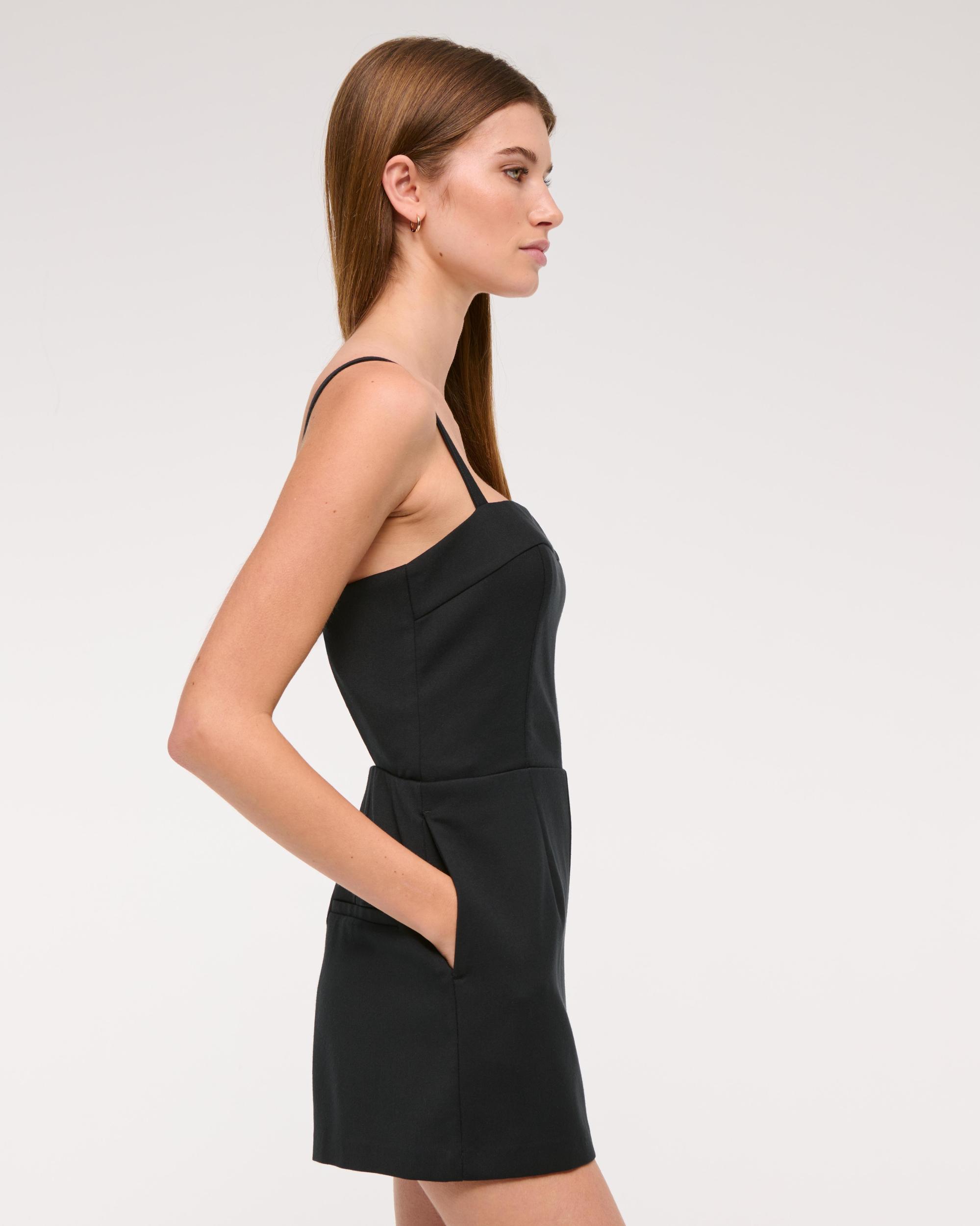 Micro Short Tailored Romper Product Image