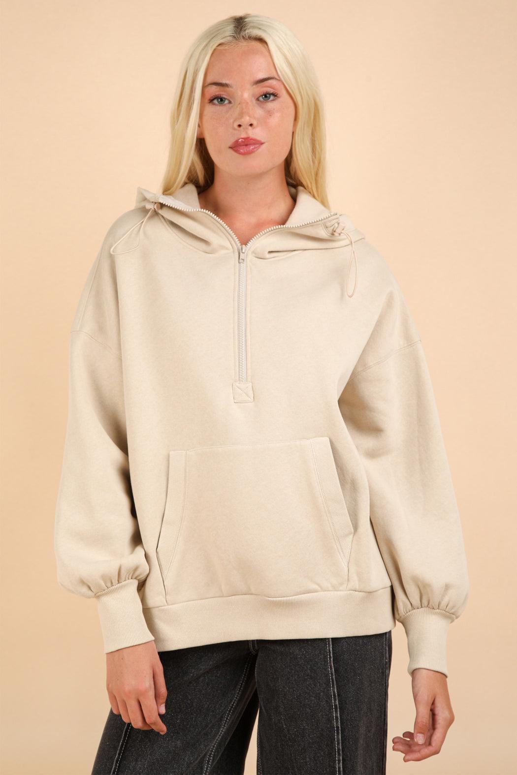Stone Quarter Zip Hoodie Product Image