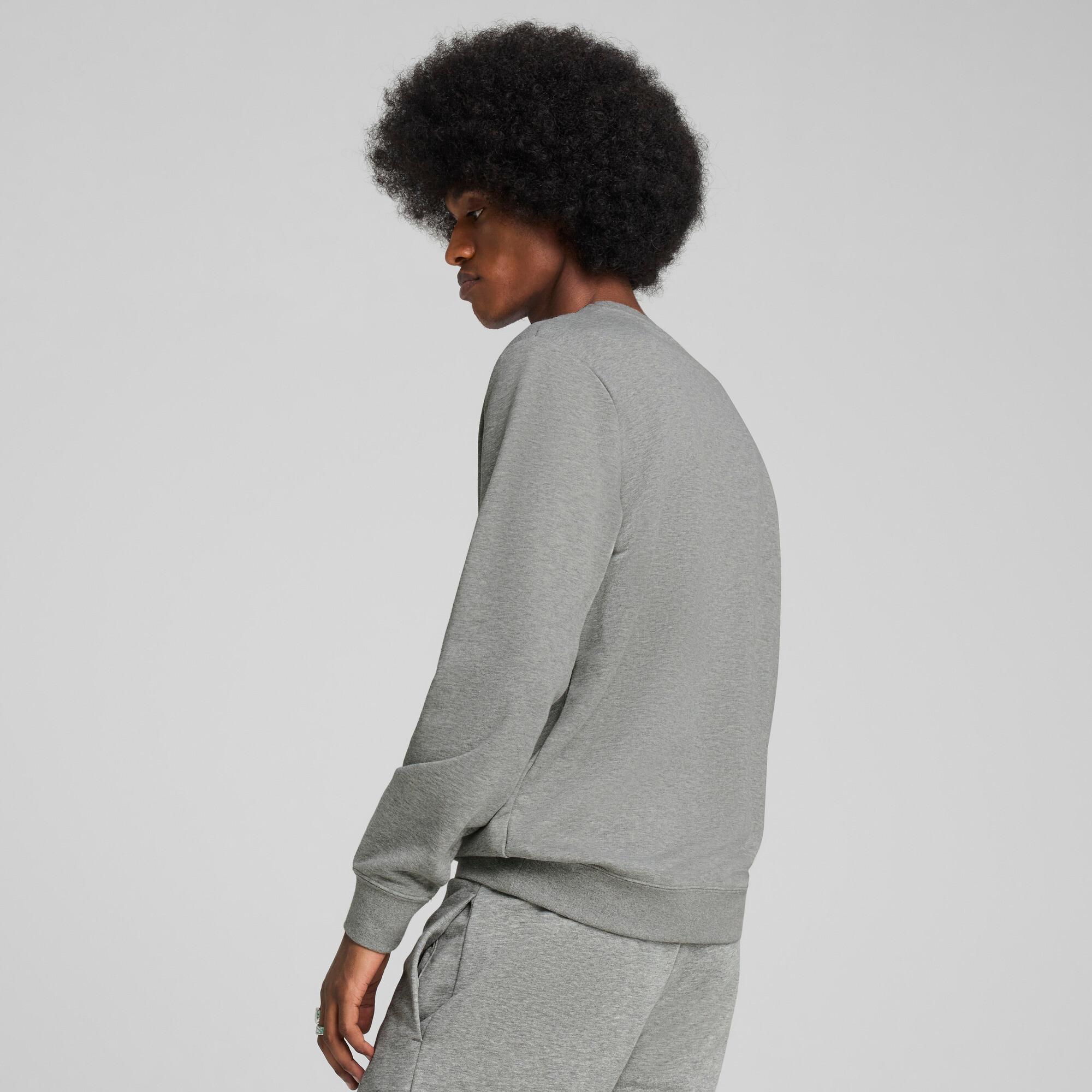 PUMA Essentials Men's Crew Neck Sweatshirt in Grey Product Image