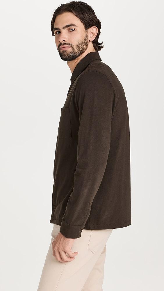 Vince Sueded Jersey Button Down Shirt | Shopbop Product Image