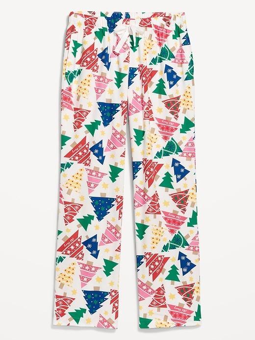 Mid-Rise Flannel Pajama Pants for Women Product Image