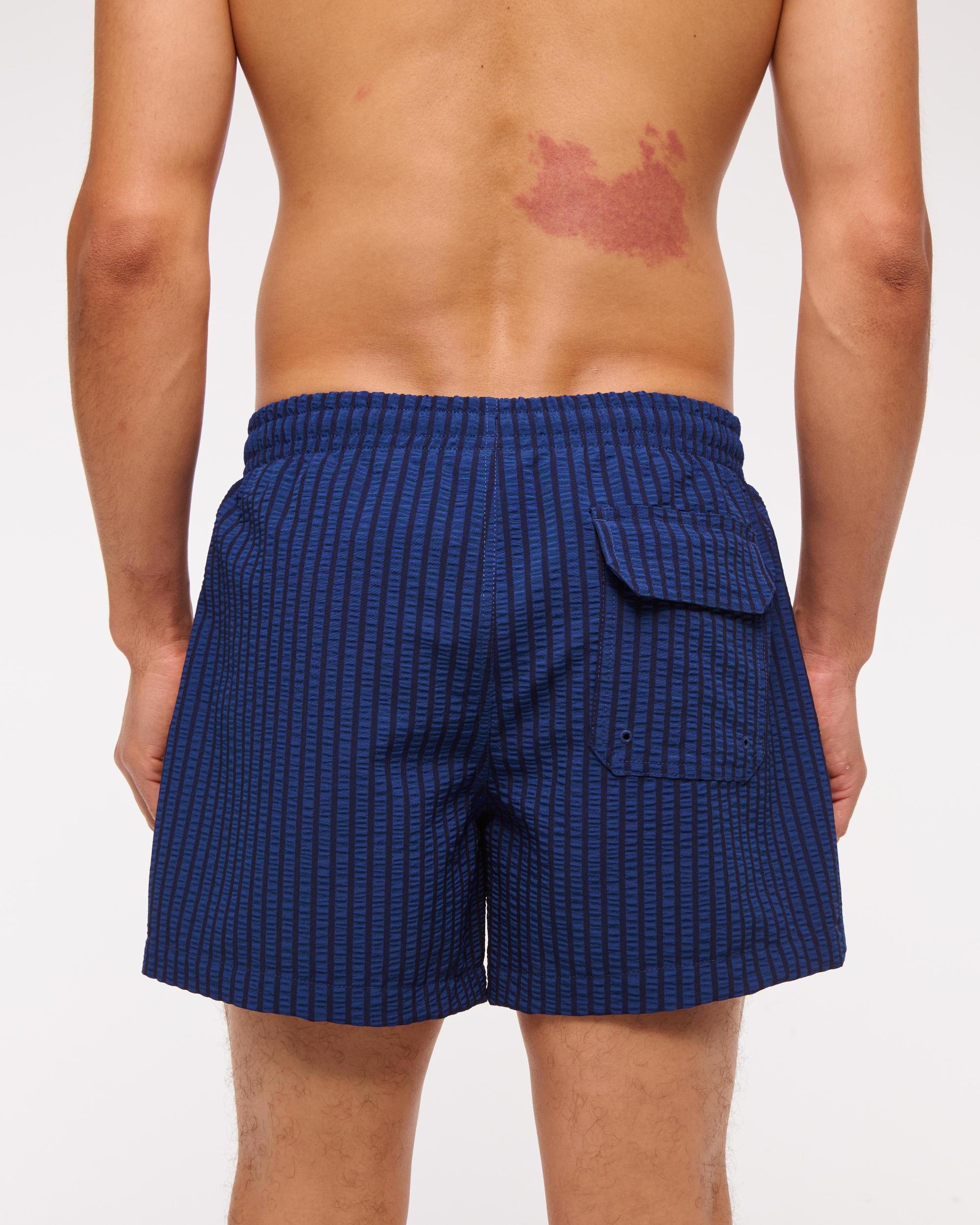 Pull-On Wide Seersucker Swim Trunk Product Image