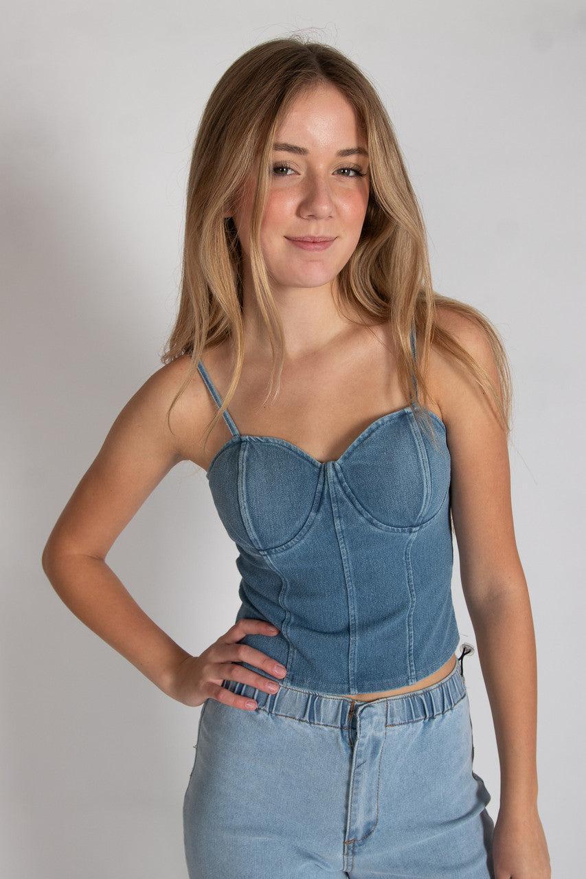 Denim Bustier Top Product Image