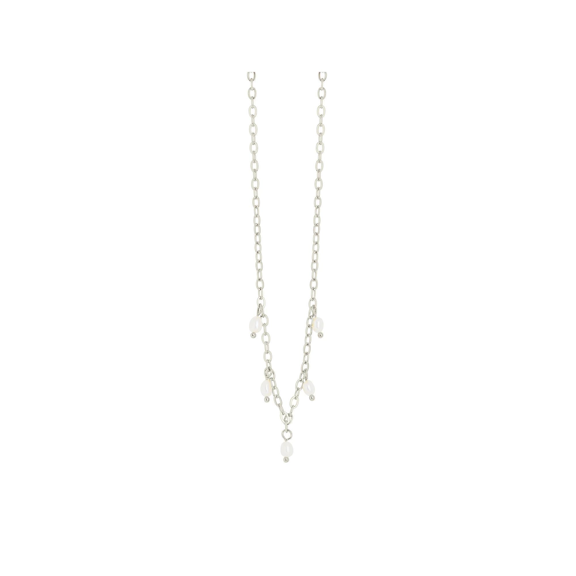 MC Collective Shell Pearl Charms Choker Necklace, Women's, Size: 15", Silver Tone Product Image