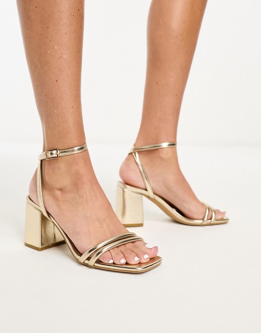 Truffle Collection square toe block heel barely there sandals Product Image