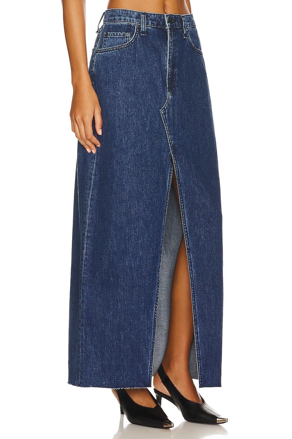 Womens Avery Denim Maxi Skirt Product Image