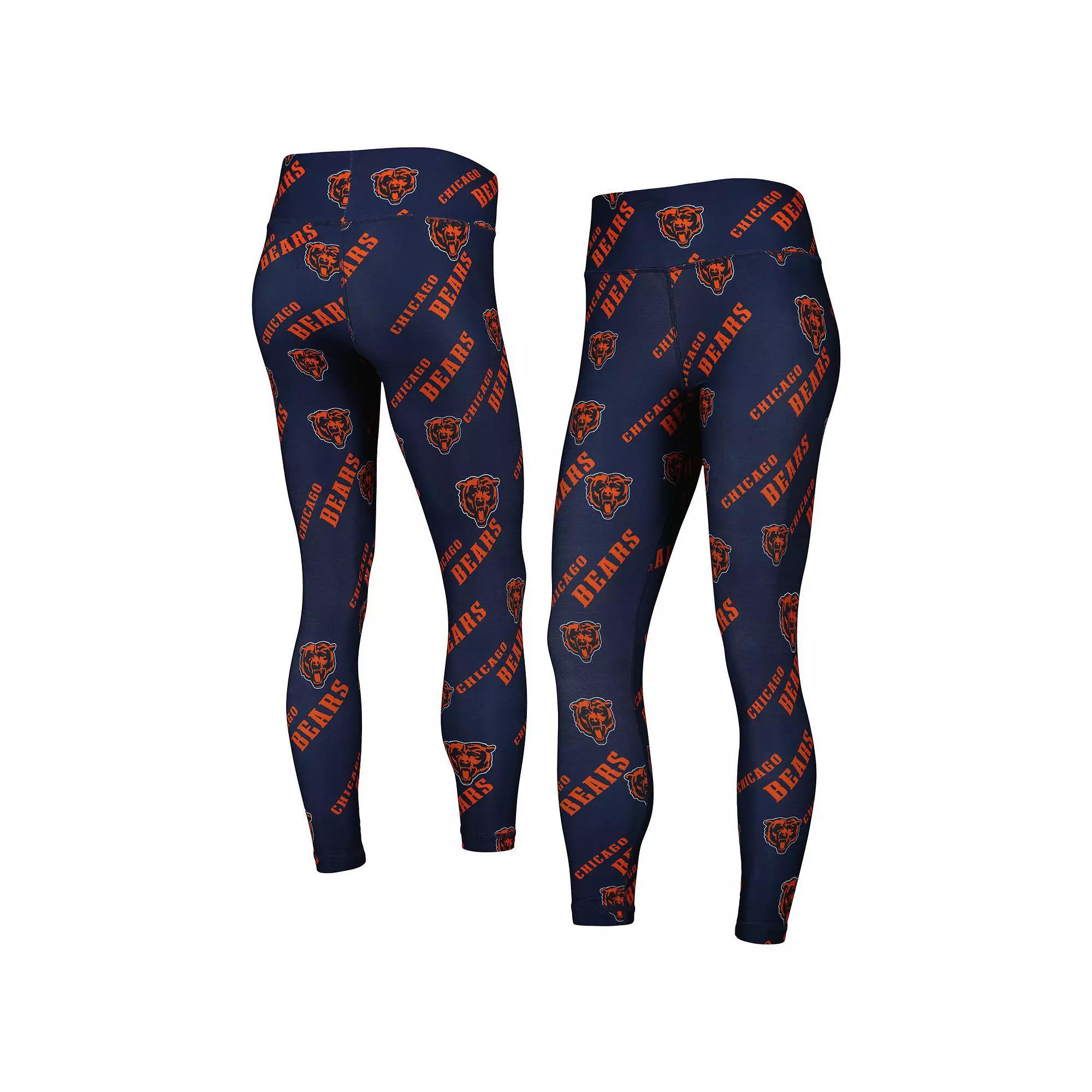 Women's Concepts Sport Navy Chicago Bears Breakthrough Allover Print Lounge Leggings, Size: Medium, Blue Product Image