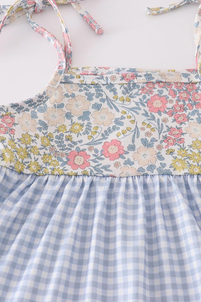 Bow applique print mom&me dress Product Image
