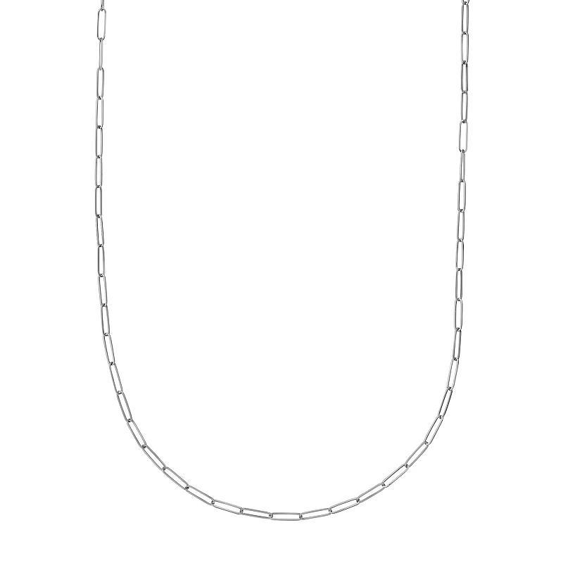 14k Gold Paper Clip Chain Necklace, Women's, Size: 24", White Product Image