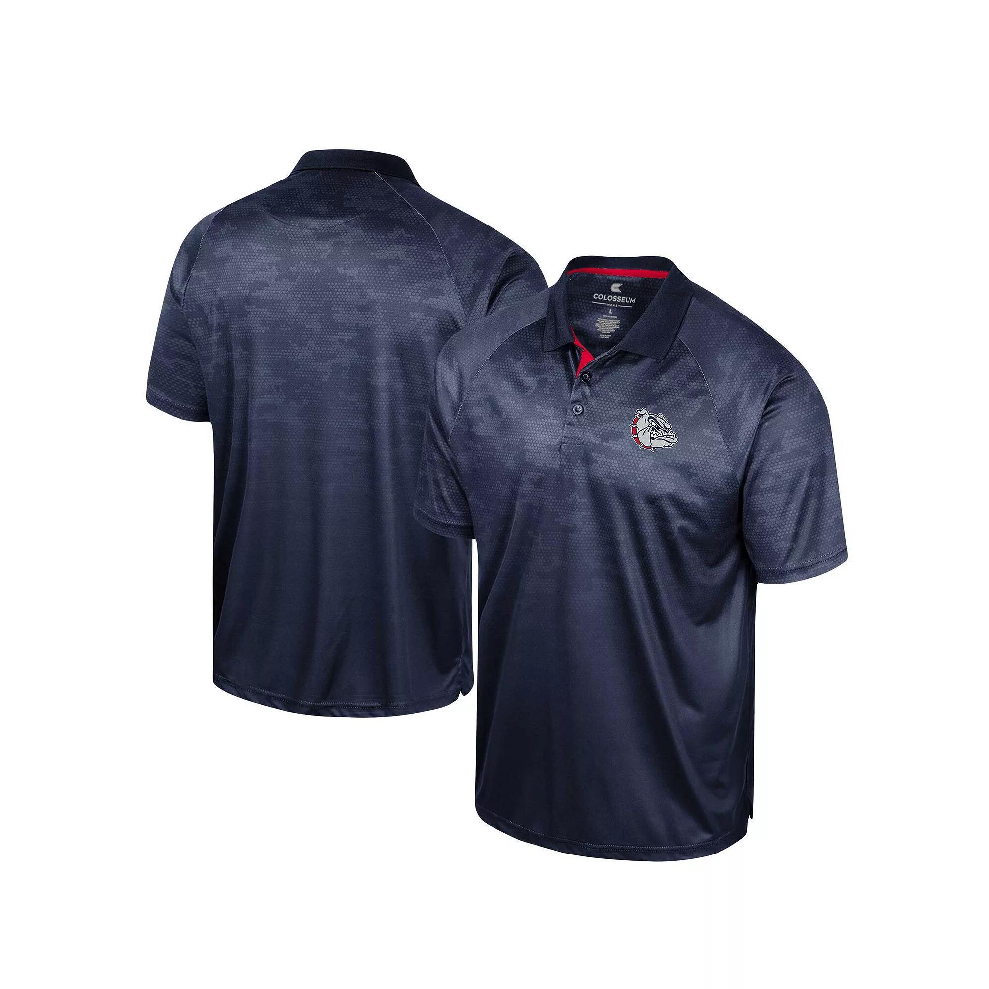 Men's Colosseum Navy Gonzaga Bulldogs Honeycomb Raglan Polo, Size: XL, Zag Blue Product Image