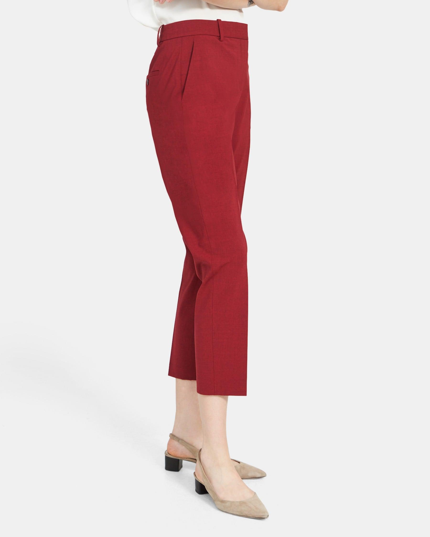 Slim Cropped Pant in Stretch Wool Mélange Product Image