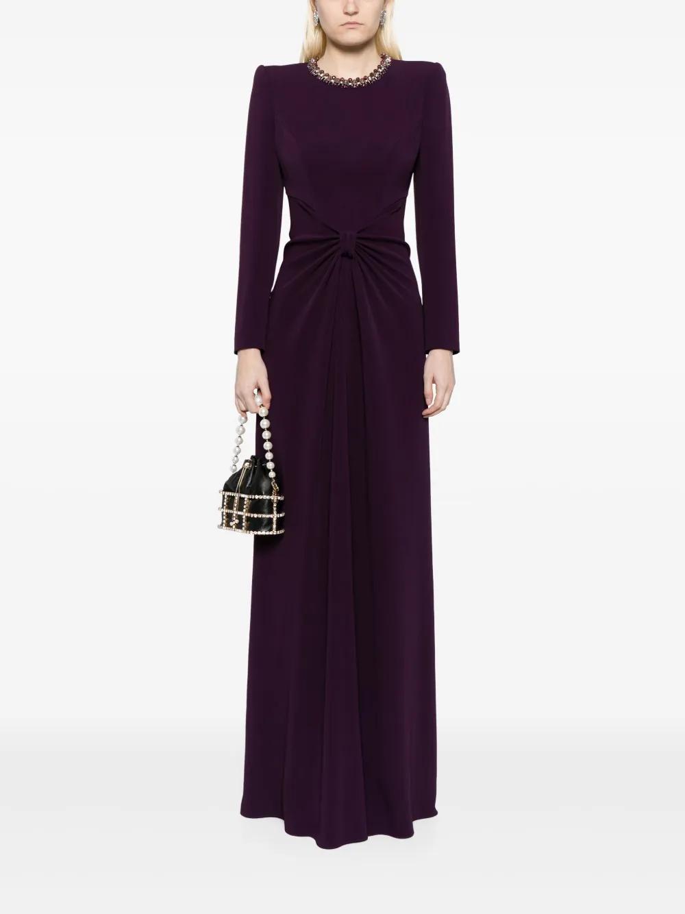Sunday crystal-embellished crepe gown Product Image
