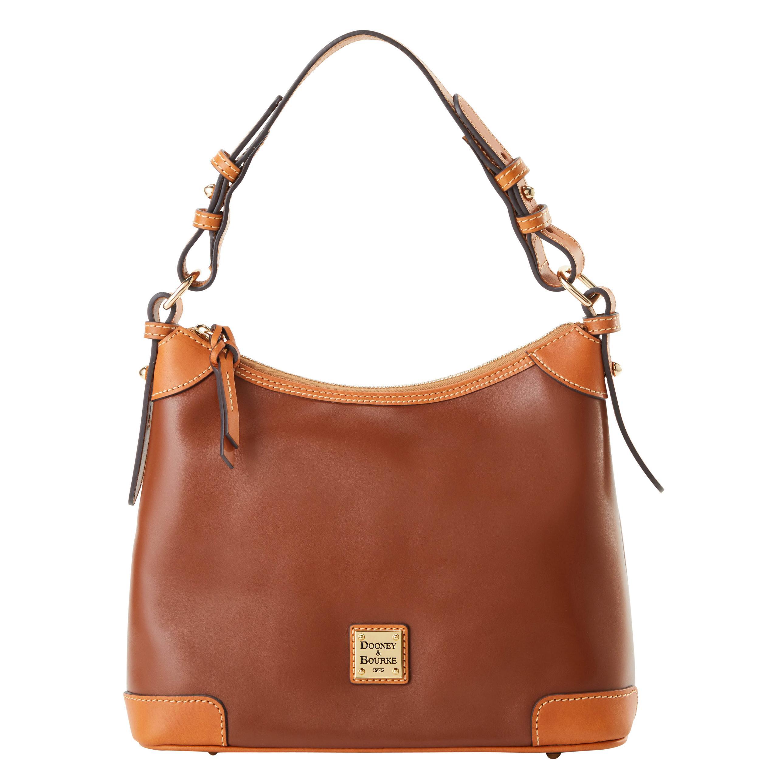 Dooney & Bourke Womens Wexford Leather Small Hobo Bag in Natural Product Image