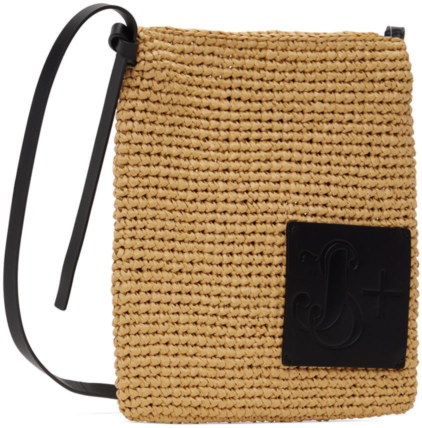 JIL SANDER Beige Crochet Crossbody Bag In 280 Natural Product Image