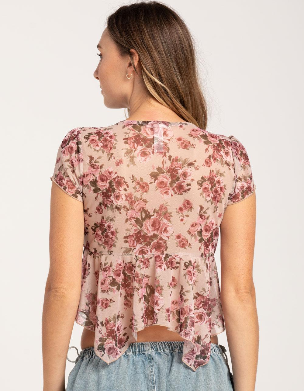 FULL TILT Hanky Flyaway Mesh Top - BLACK Product Image