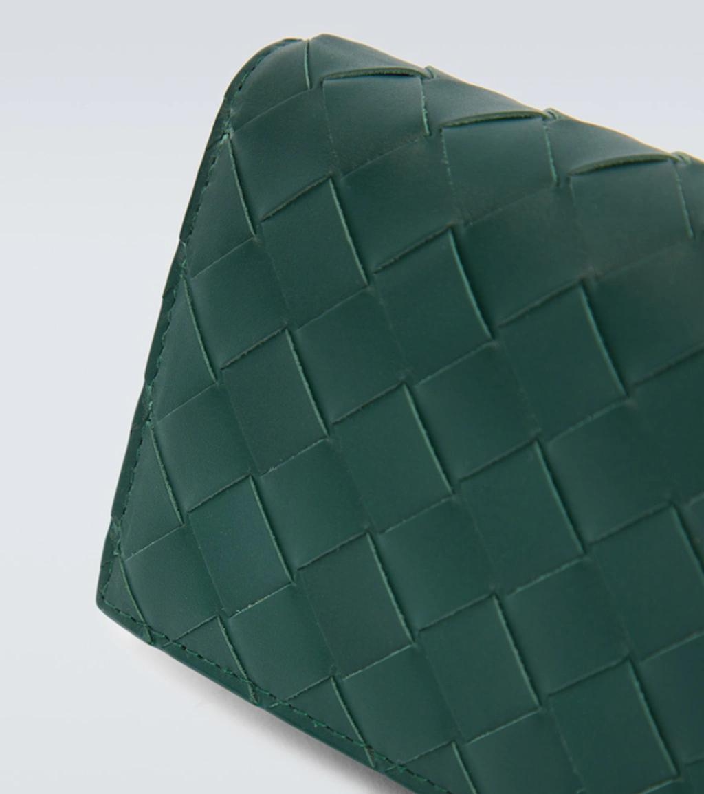 BOTTEGA VENETA Intrecciato Leather Wallet In Green Product Image