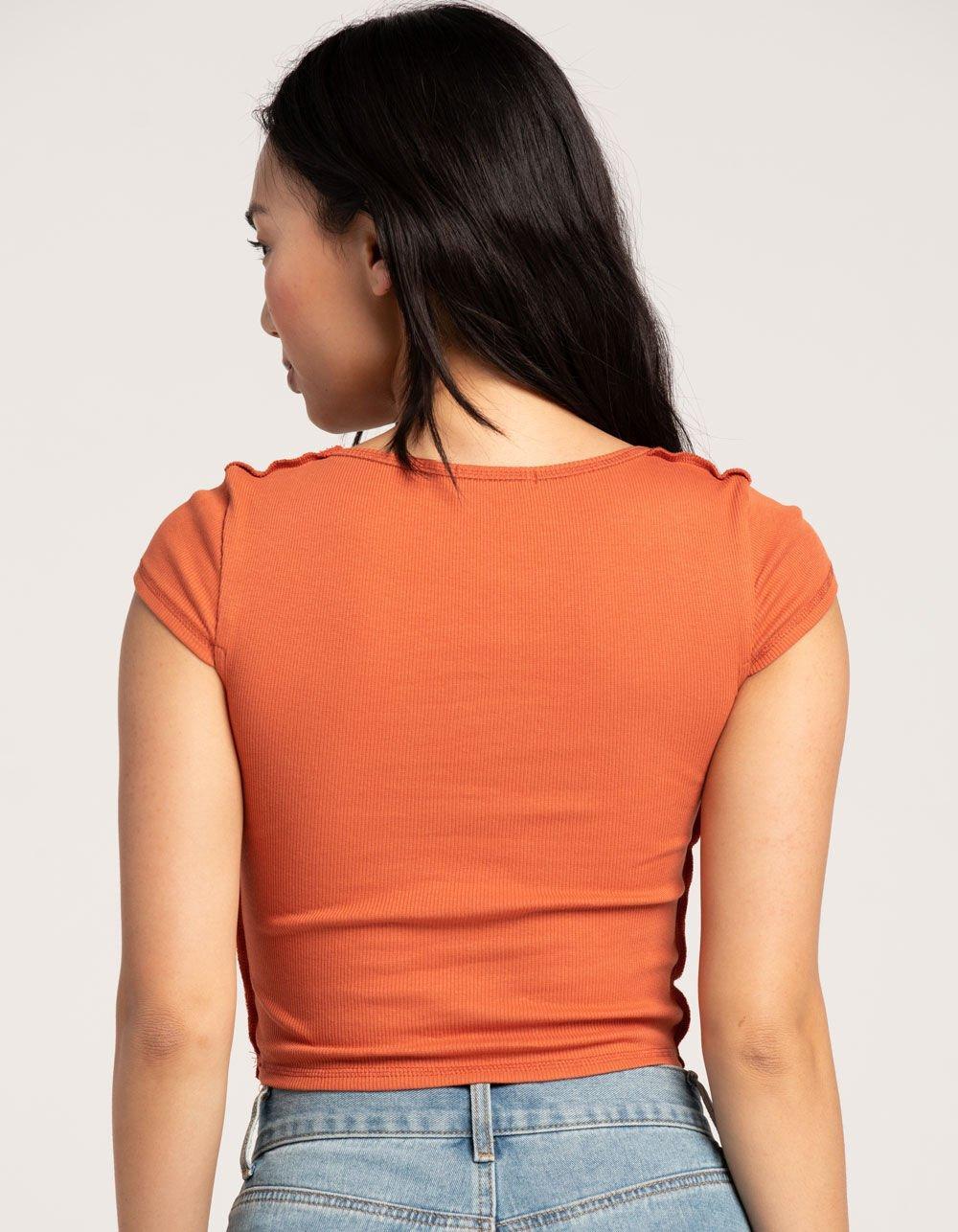 FULL TILT Square Neck Seamed Womens Tee Product Image
