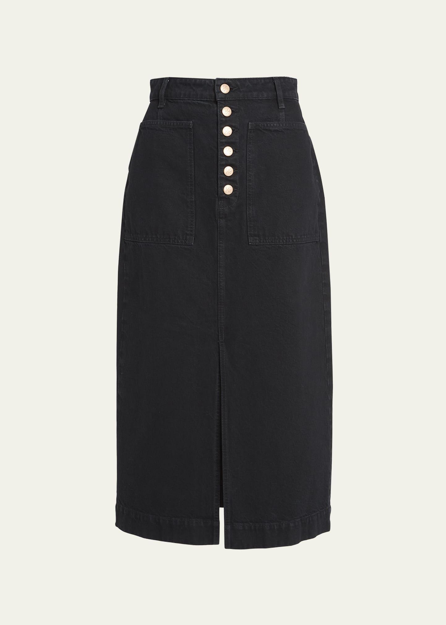 Womens Bea Denim Midi-Skirt Product Image