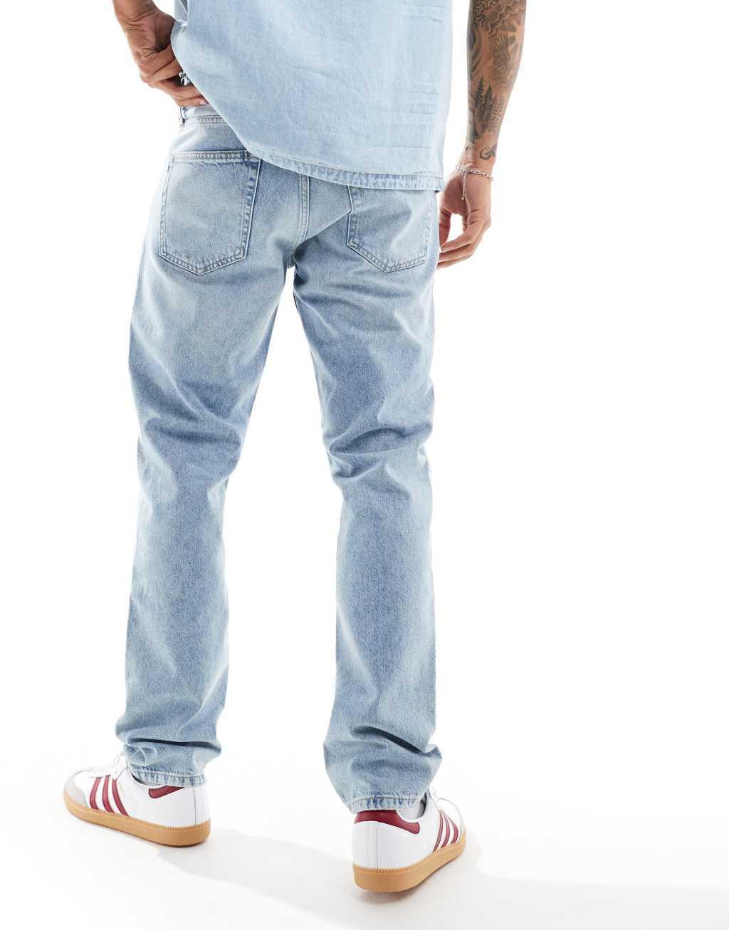 Calvin Klein Jeans authentic straight jeans in light wash Product Image