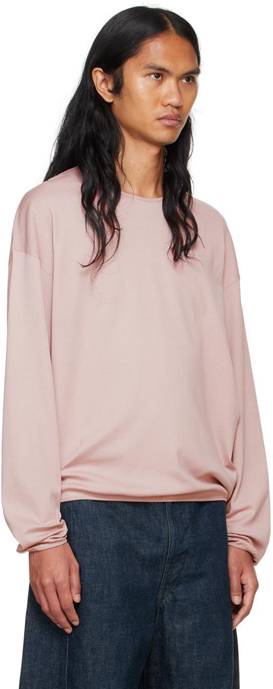 LEMAIRE Pink Relaxed Long Sleeve T-shirt In Pu807 Violet Ice Product Image