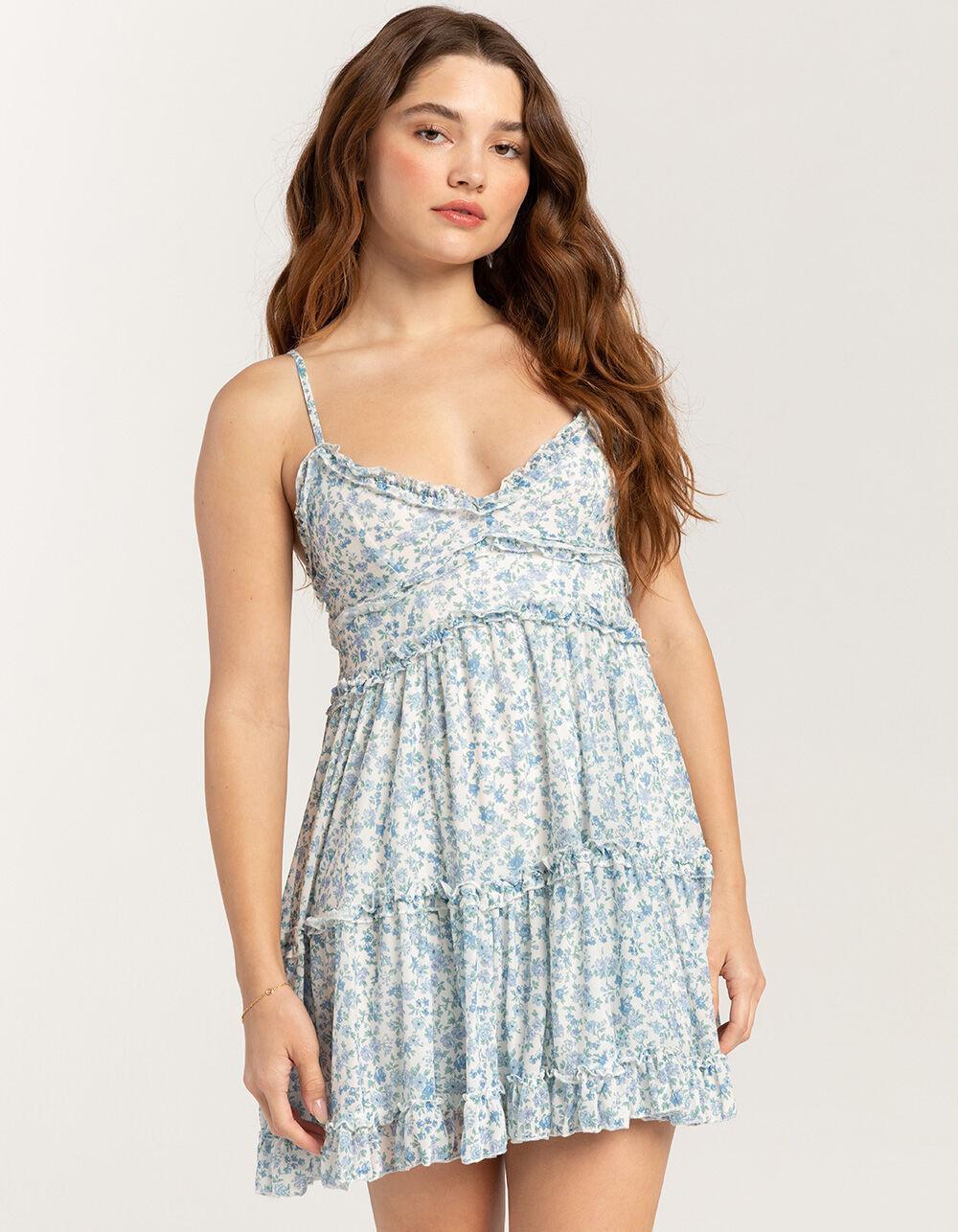 FULL TILT Ruffle Tier Womens Slip Dress Product Image