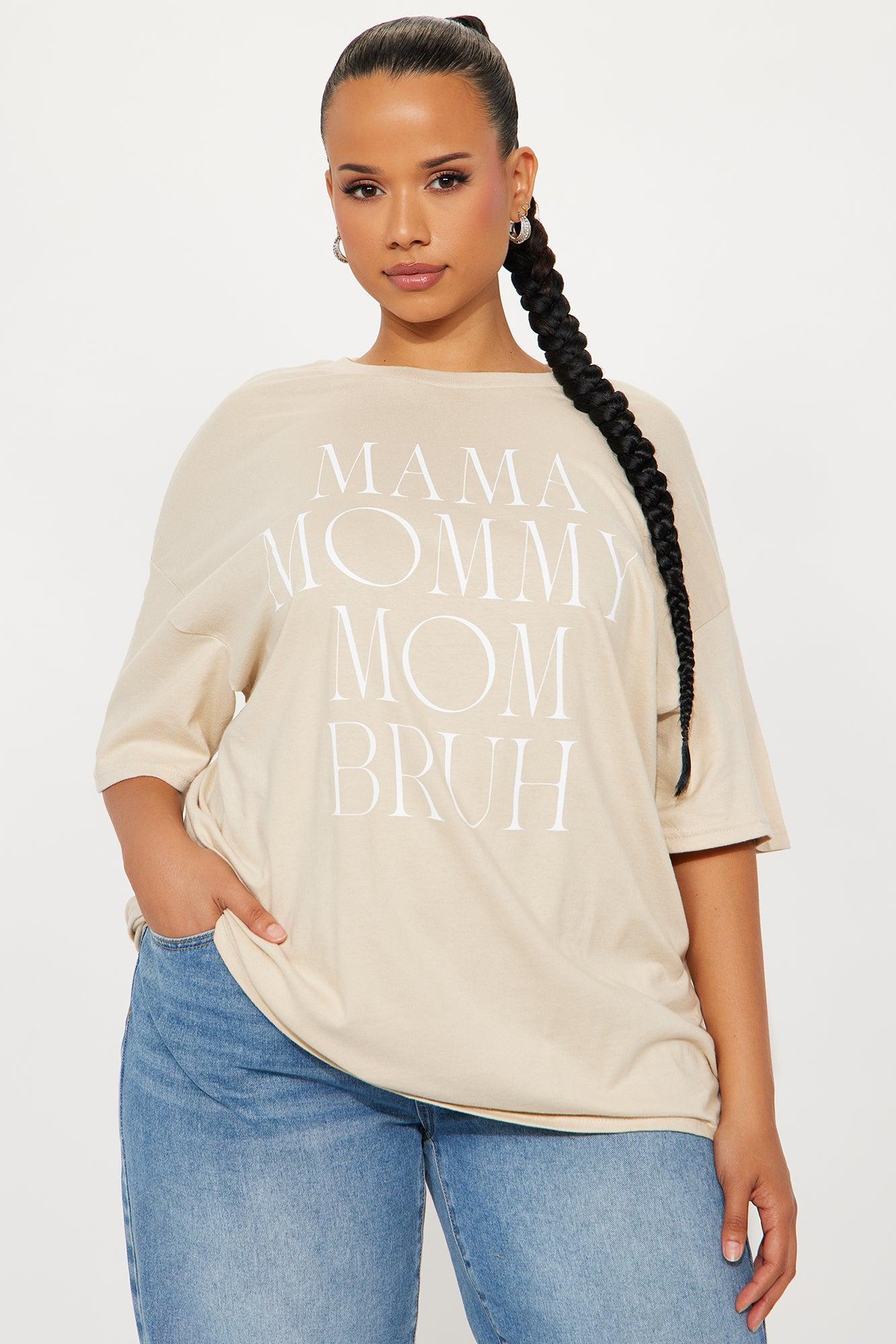 Mama Oversized Tee  - Sand Product Image