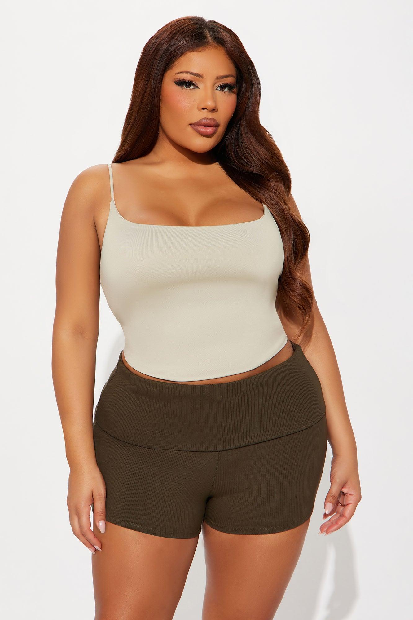 Contour Double Lined Cami Top - Stone Female Product Image