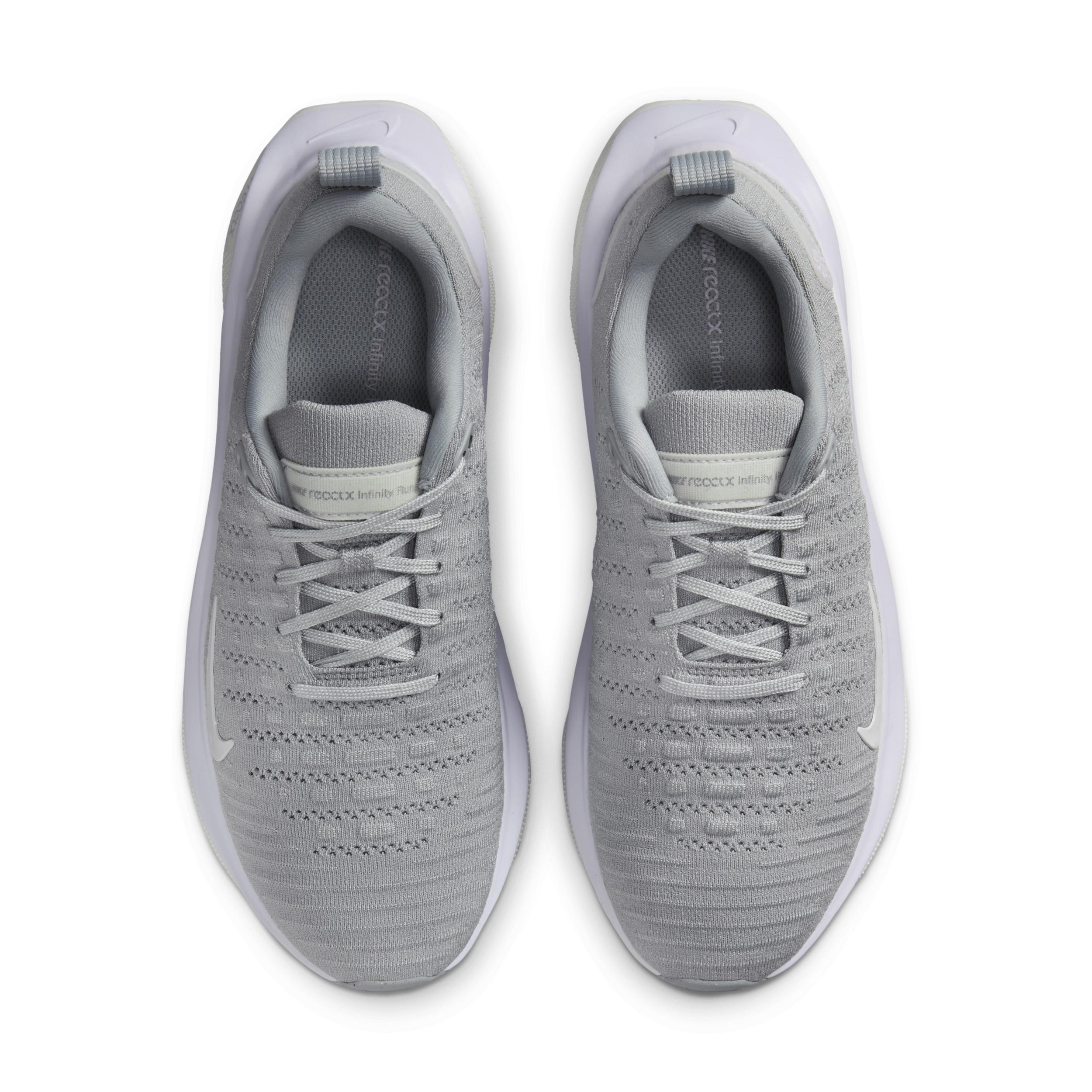 Nike Womens Nike React Infinity Run Flyknit 4 - Womens Running Shoes Light Smoke Grey/Summit White/Barely Grape Product Image