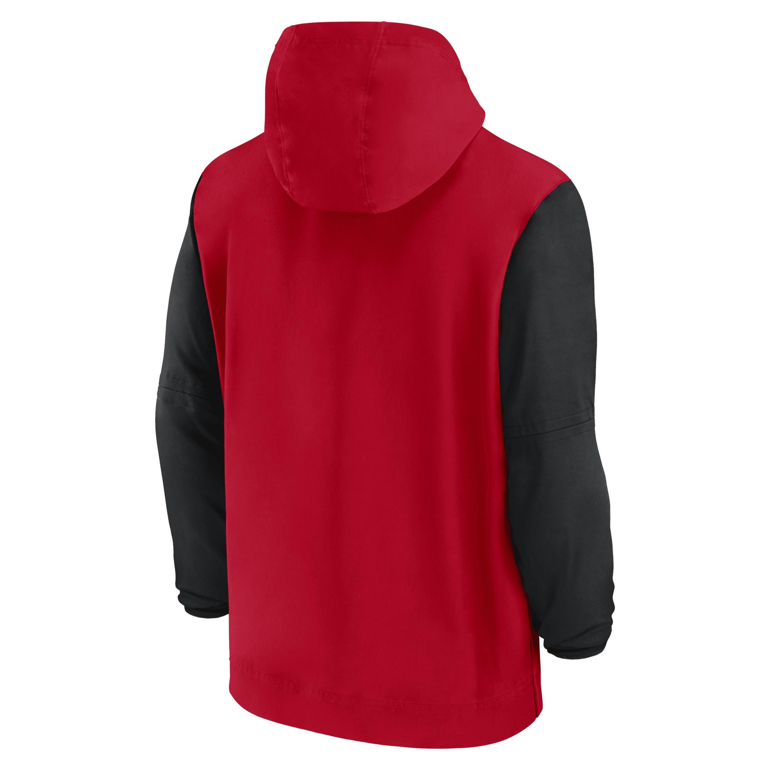 Men's Nike Red Georgia Bulldogs 2024 Sideline Pregame Player Half-Zip Hoodie, Size: Medium Product Image