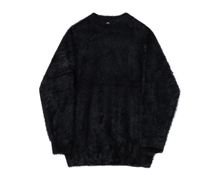 RT No. 10339 MOHAIR KNITTED ROUND NECK SWEATER Product Image