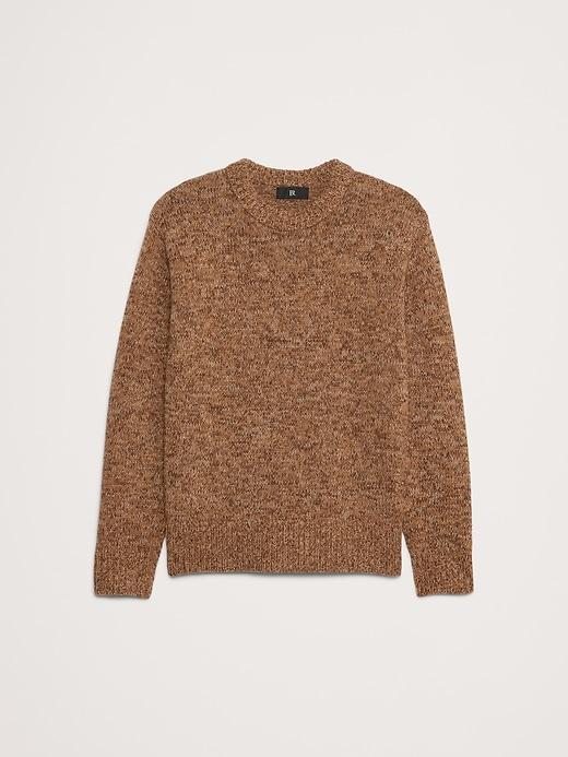Relaxed Wool-Cotton Crew-Neck Sweater Product Image