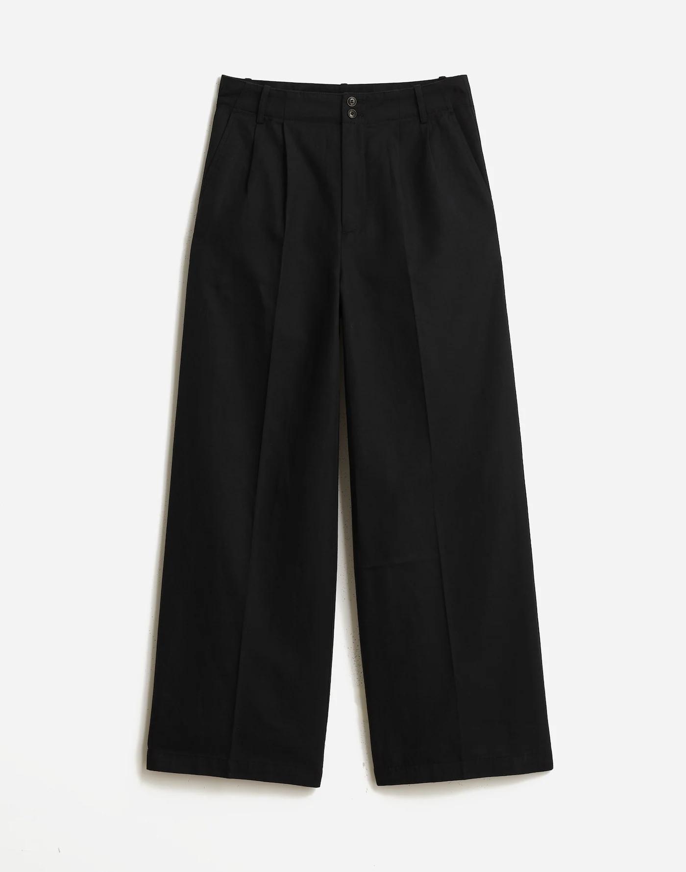 The Harlow Wide-Leg Pant in Drapey Twill Product Image