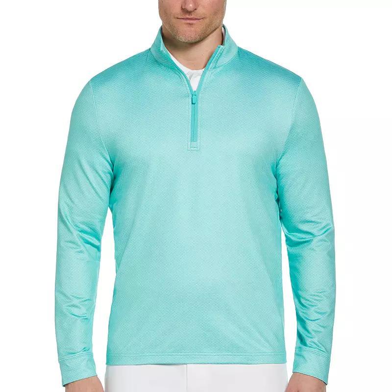 Mens Grand Slam Heathered Quarter Zip Golf Jacket Black Product Image