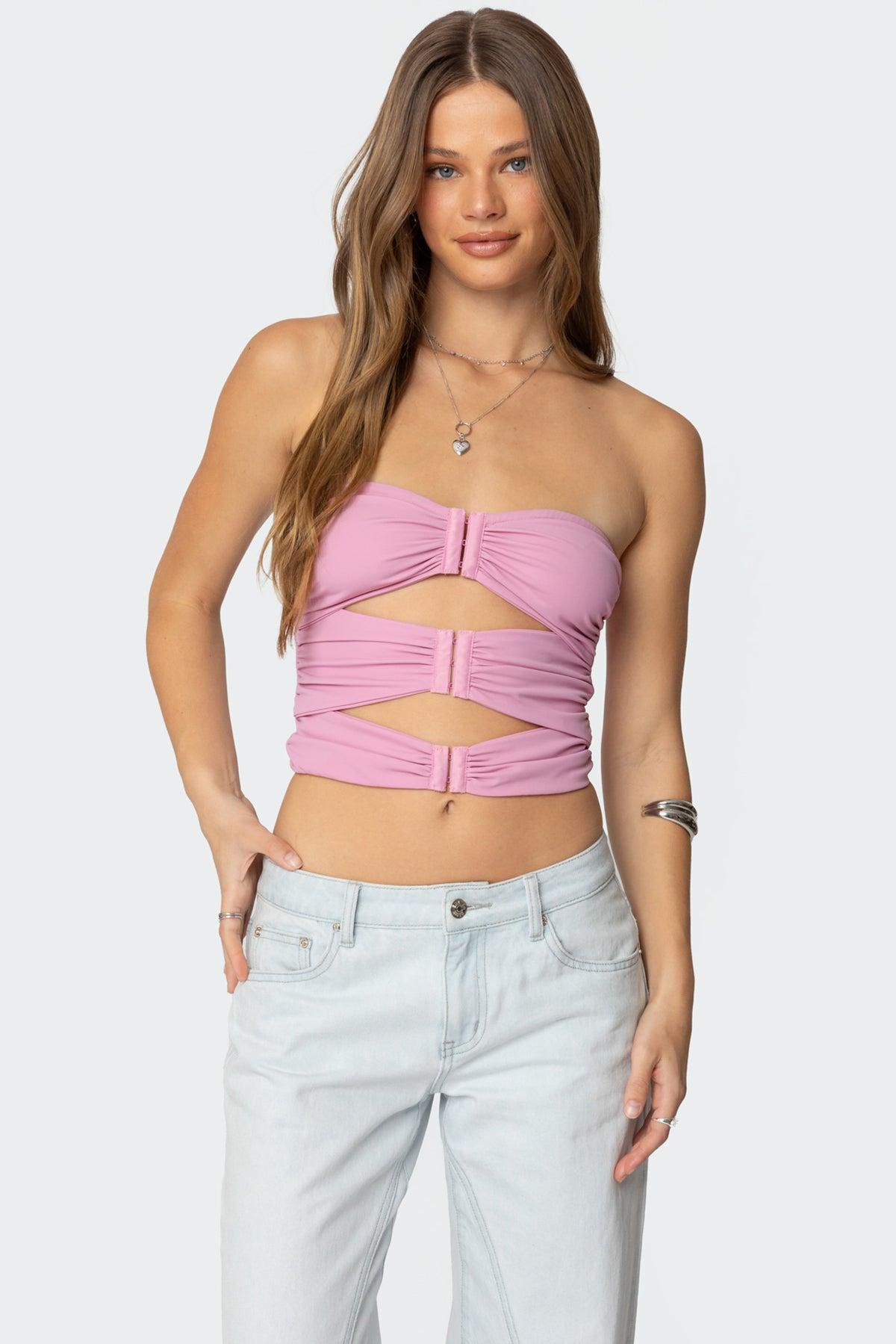 Ariella Cut Out Strapless Top Product Image