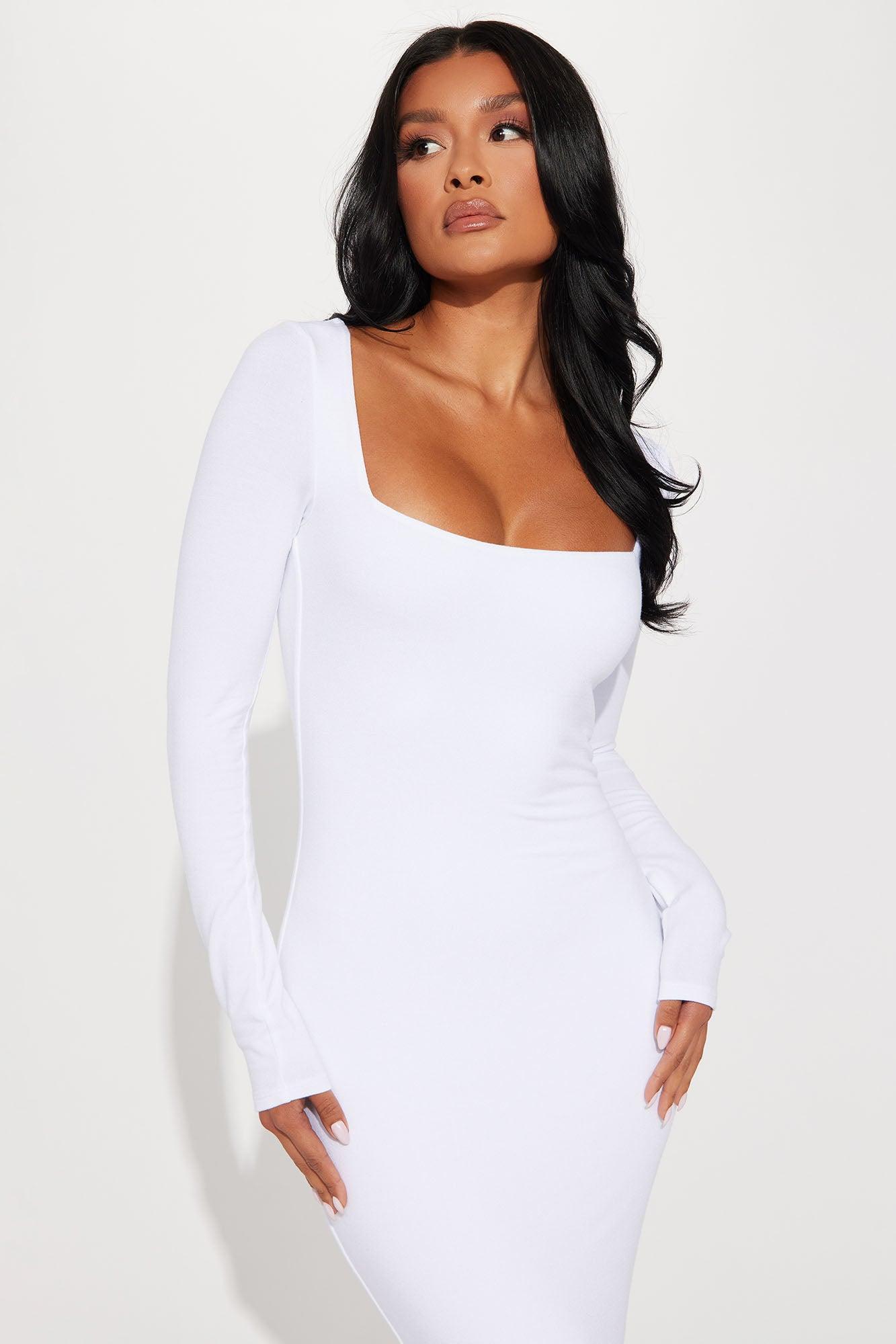 Athena Smooth Snatched Maxi Dress - White Product Image
