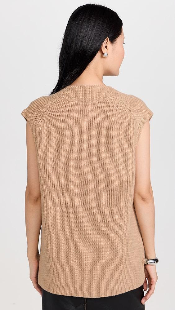 Vince Ribbed V Neck Vest | Shopbop Product Image
