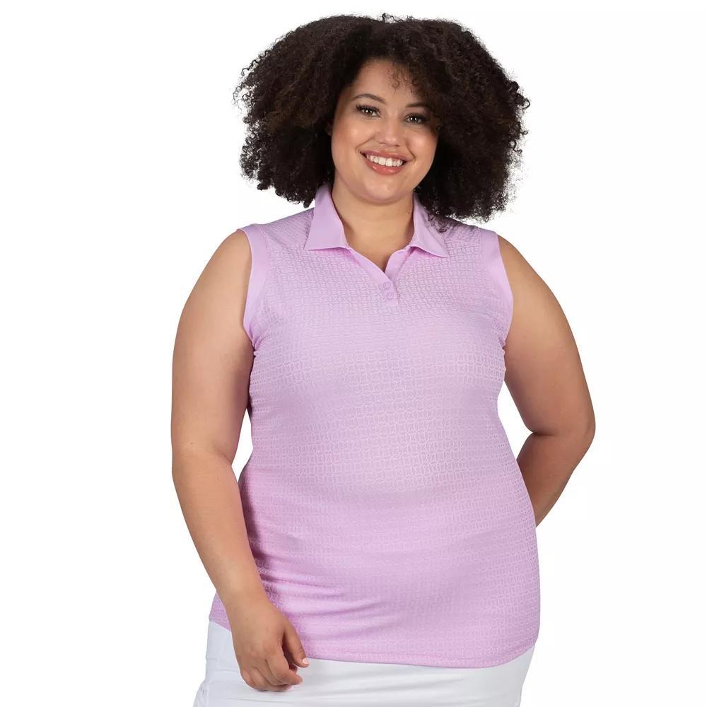 Plus Size Nancy Lopez Journey Sleeveless Polo, Women's, Size: 1XL, Green Product Image