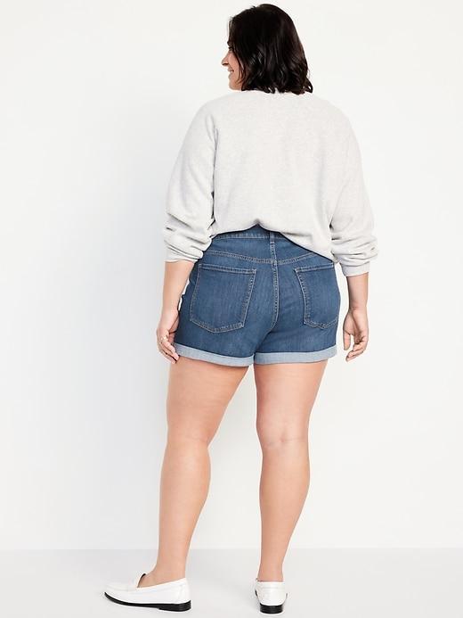 High-Waisted Wow Jean Shorts -- 3-inch inseam Product Image