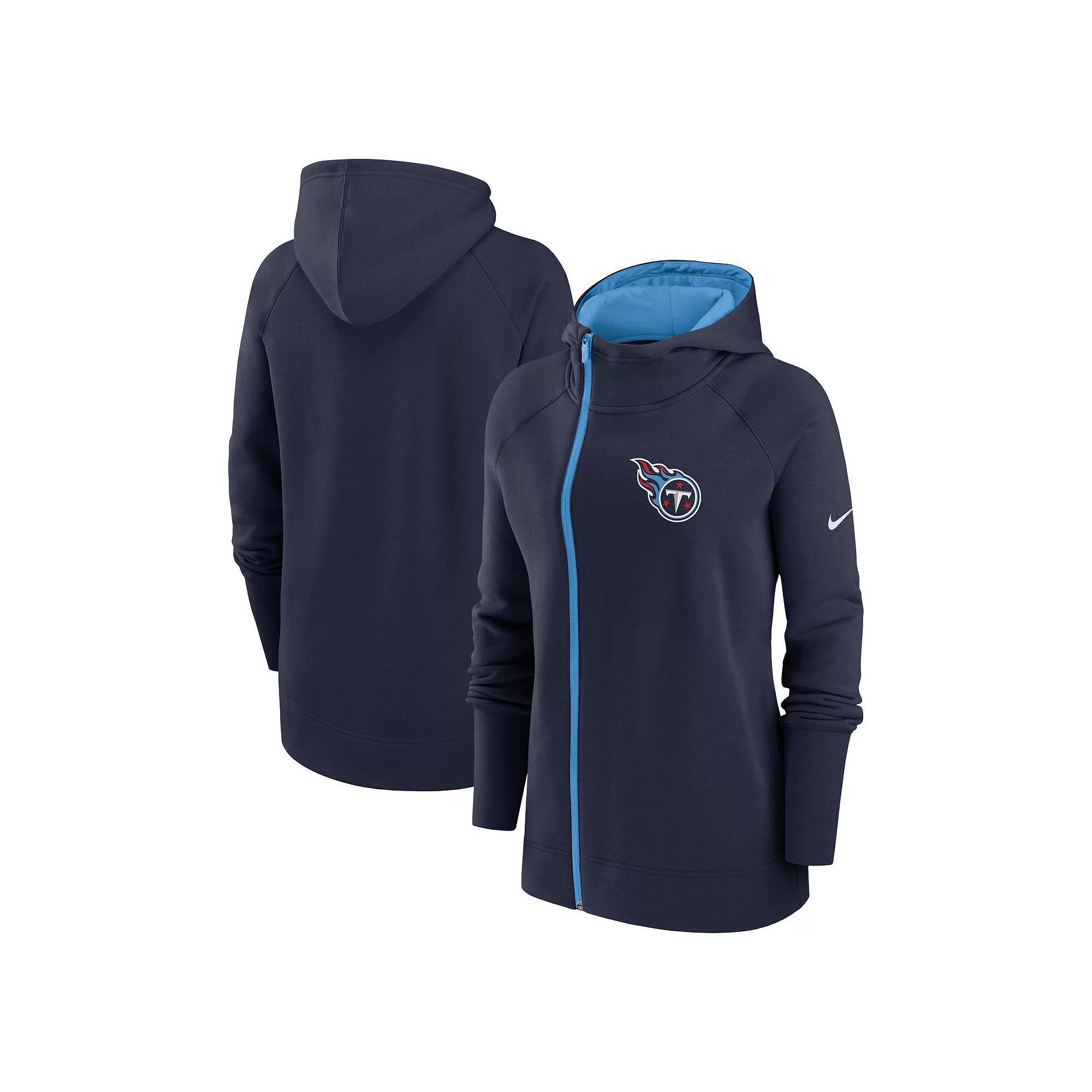 Women's Nike  Brown Cleveland Browns Asymmetrical Raglan Full-Zip Hoodie, Size: Medium Product Image