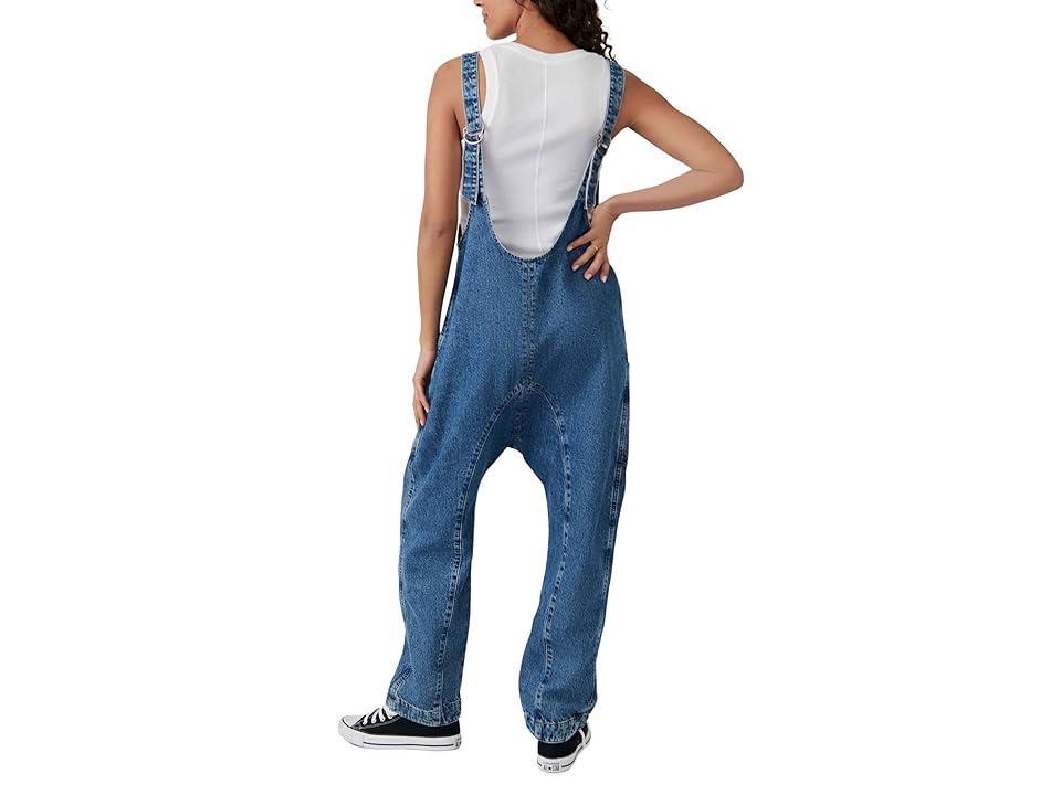 Free People High Roller Scoop Neck Sleeveless Denim Jumpsuit Product Image