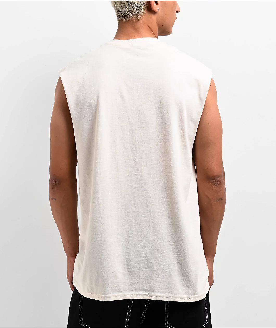 Famous Stars & Straps Praying Hands Beige Tank Top Product Image