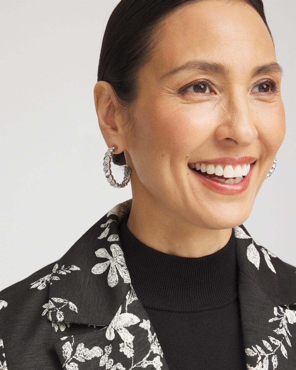 No Droop™ Orange CC Hoop Earrings Product Image