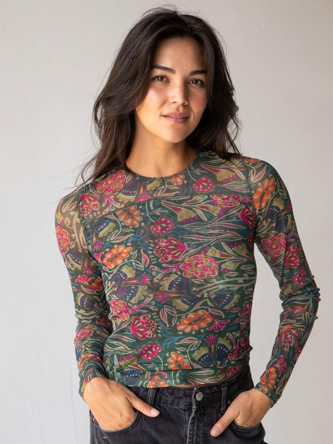 Sloane Mesh Long Sleeve Top Product Image