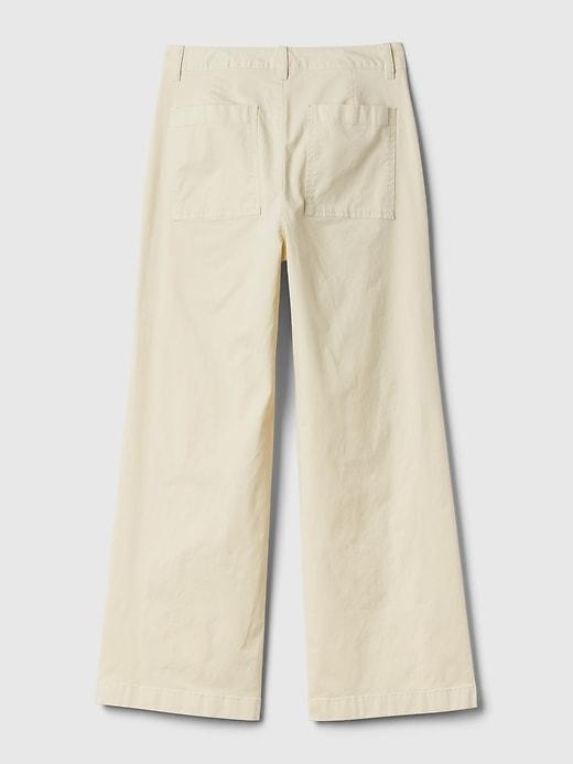 High Stride Wide-Leg Ankle Khakis Product Image