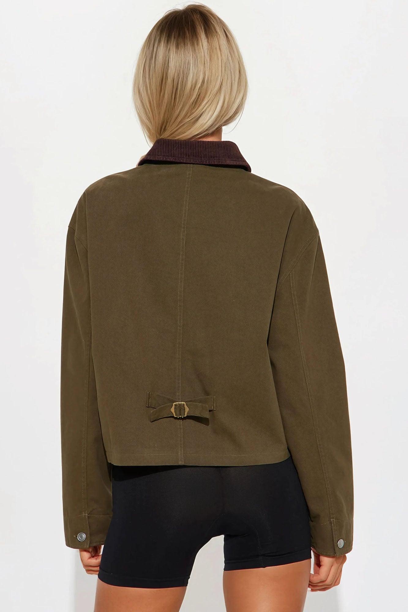 Joelle Barn Jacket - Olive Product Image